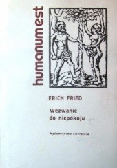 Okładka książki Wezwanie do niepokoju Erich Fried