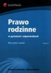 Okładka książki Prawo rodzinne w pytaniach i odpowiedziach Mieczysław Goettel