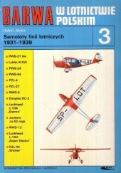 Okładka książki Samoloty linii lotniczych 1931-1939 Adam Jońca