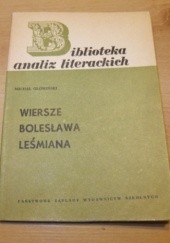Okładka książki Wiersze Bolesława Leśmiana Michał Głowiński
