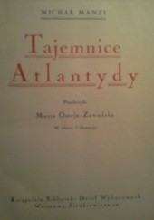 Okładka książki Tajemnice Atlantydy Michał Manzi