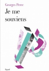 Okładka książki Je me souviens Georges Perec
