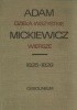 Okładka książki Dzieła wszystkie. Wiersze 1825-1829 Adam Mickiewicz