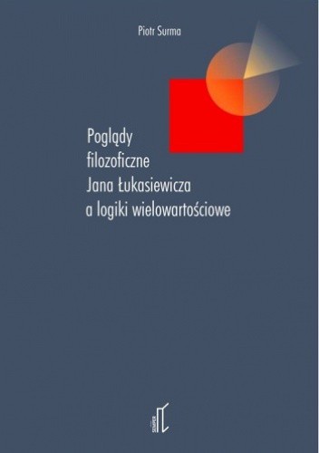 Okładka książki Poglądy filozoficzne Jana Łukasiewicza a logiki wielowartościowe Piotr Surma