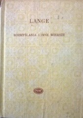 Okładka książki Rozmyślania i inne wiersze Antoni Lange