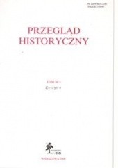 Okładka książki Przegląd Historyczny rok 2000 nr 4 tom XCI Andrzej Wyrobisz