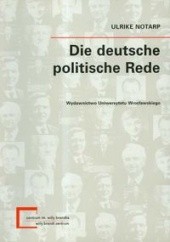 Okładka książki Die deutsche politsche Rede U. Notarp