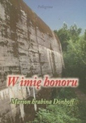 Okładka książki W imię honoru Marion Dönhoff