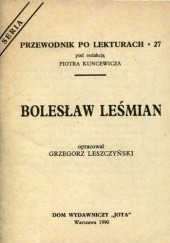 Okładka książki Bolesław Leśmian Grzegorz Leszczyński