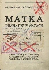 Okładka książki Matka Stanisław Przybyszewski