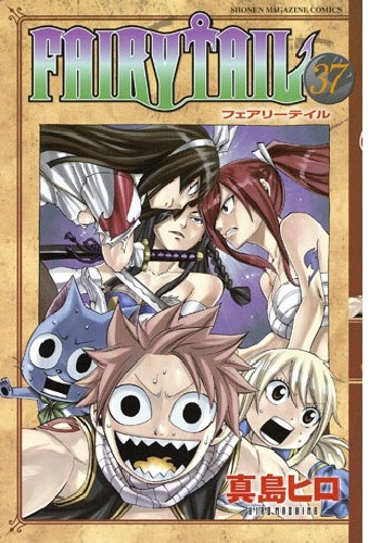 Okładki książek z serii Fairy Tail