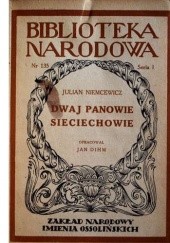 Okładka książki Dwaj panowie Sieciechowie Julian Ursyn Niemcewicz