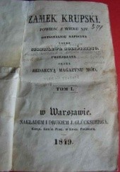 Okładka książki Zamek Krupski. Powieść z wieku XIV. Stanisław Doliński