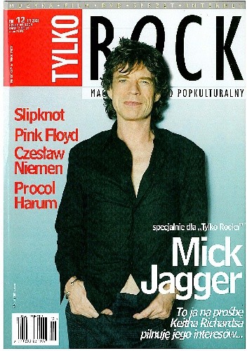 Okładka książki Tylko Rock, nr 12 (124)/2001 Redakcja magazynu Teraz Rock