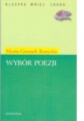 Okładka książki Wybór poezji Maria Grossek Korycka