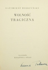 Okładka książki Wolność tragiczna Kazimierz Wierzyński