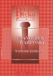 Okładka książki Wiersze zebrane Franciszek Karpiński