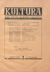 Okładka książki Kultura, nr 1 /1947 Redakcja pisma Kultura