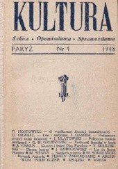 Okładka książki Kultura, nr 4 / 1948 Redakcja pisma Kultura