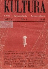Okładka książki Kultura, nr 6 / 1948 Redakcja pisma Kultura