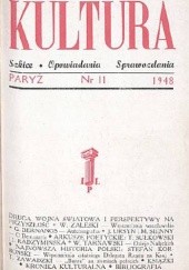 Okładka książki Kultura, nr 11 / 1948 Redakcja pisma Kultura