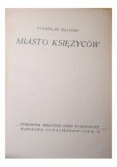 Okładka książki Miasto księżyców Stanisław Baliński