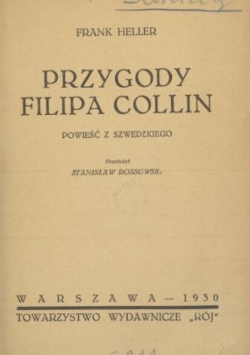 Okładki książek z cyklu Filip Collin