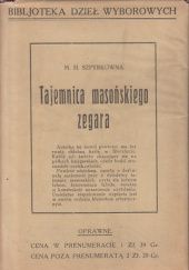 Okładka książki Tajemnica masońskiego zegara Maria Szpyrkówna