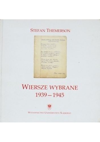 Okładka książki Wiersze wybrane 1939-1945 Stefan Themerson