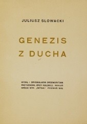 Okładka książki Genezis z Ducha Juliusz Słowacki