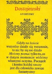 Okładka książki Aforyzmy Fiodor Dostojewski
