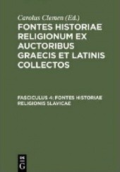 Okładka książki Fontes historiae religionis slavicae