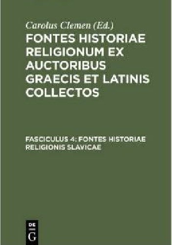 Okładka książki Fontes historiae religionis slavicae Karl Heinrich Meyer