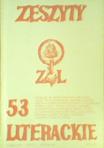 Okładka książki Zeszyty Literackie nr 53 (1/1996) Redakcja kwartaln. Zeszyty Literackie