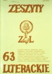 Okładka książki Zeszyty Literackie nr 63 (3/1998)