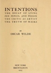 Okładka książki Intentions Oscar Wilde
