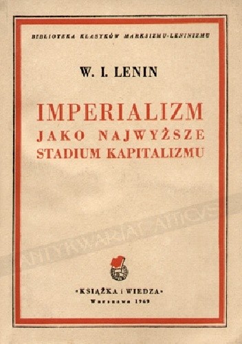 Okładka książki Imperializm jako najwyższe stadium kapitalizmu Włodzimierz Lenin