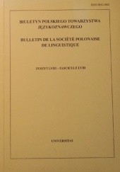 Okładka książki Biuletyn Polskiego Towarzystwa Językoznawczego praca zbiorowa