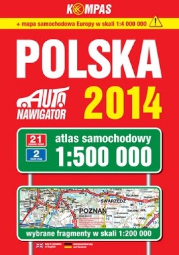 Okładka książki Polska. Atlas samochodowy. 1:500 000 Kompas 