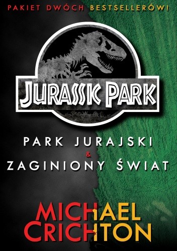 Okładki książek z cyklu Jurassic Park