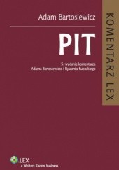 Okładka książki PIT. Komentarz Adam Bartosiewicz