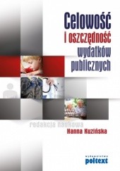 Okładka książki Celowość i oszczędność wydatków publicznych Hanna Kuzińska
