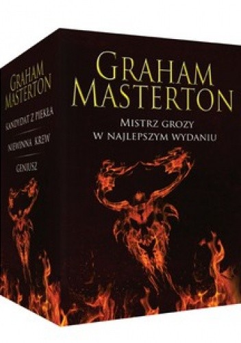 Okładka książki Kandydat z piekła + Niewinna krew + Geniusz (komplet) Graham Masterton
