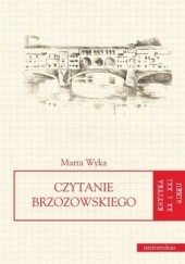 Okładka książki Czytanie Brzozowskiego Marta Wyka