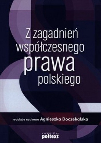 Okładka książki Z zagadnień współczesnego prawa polskiego Agnieszka Doczekalska