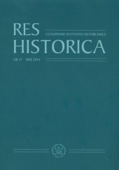Okładka książki Res Historica. Czasopismo Instytutu Historii UMCS. Nr. 37