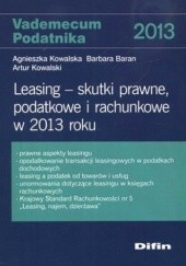 Okładka książki Leasing - skutki prawne, podatkowe i rachunkowe w 2013 roku