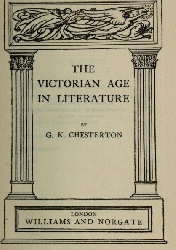 Okładka książki The Victorian Age in Literature Gilbert Keith Chesterton