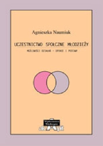 Okładka książki Uczestnictwo społeczne młodzieży. Możliwości działań - opinie i postawy Agnieszka Naumiuk
