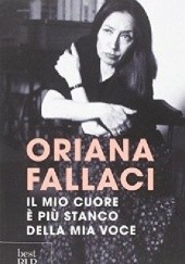 Okładka książki Il mio cuore è più stanco della mia voce Oriana Fallaci